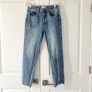 Pistola High Rise Button Up Straight Jeans